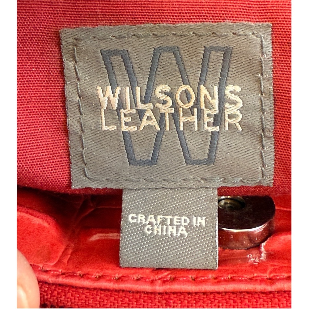Wilsons Leather Women’s Leather Shoulder Purse Red - Picture 13 of 15